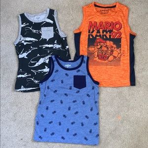 Super Mario Sharks Boys Tank Tops Tops Size 5